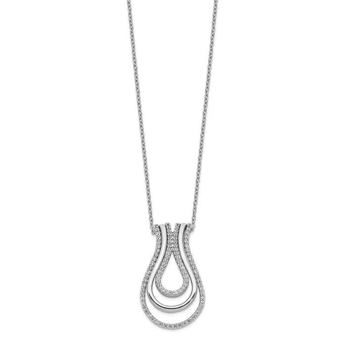 Necklaces Goldia 14k White Gold Real Diamond Fancy Necklace