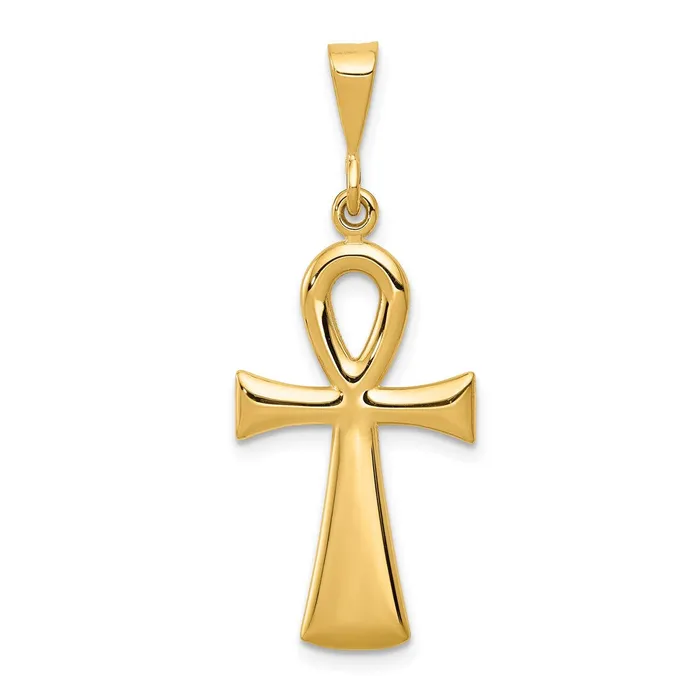 Necklaces Goldia 14k Yellow Gold Egyptian Ankh Cross Pendant