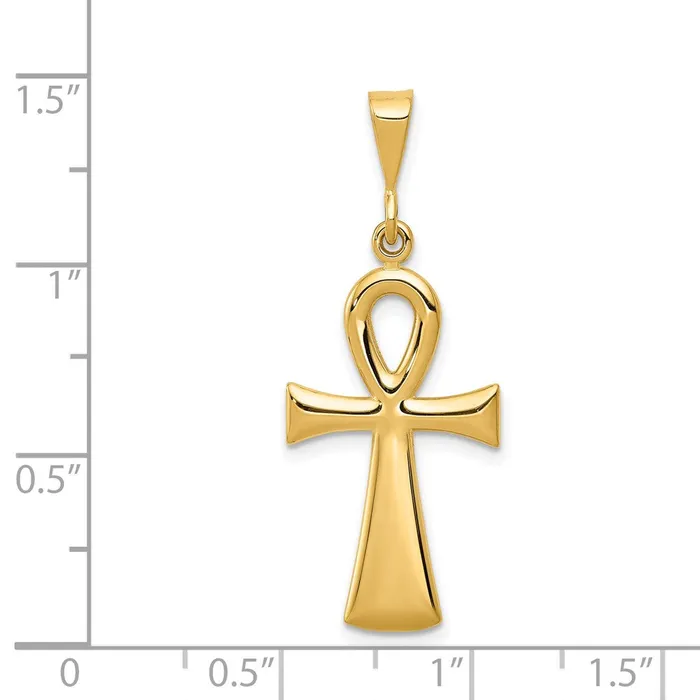 Necklaces Goldia 14k Yellow Gold Egyptian Ankh Cross Pendant