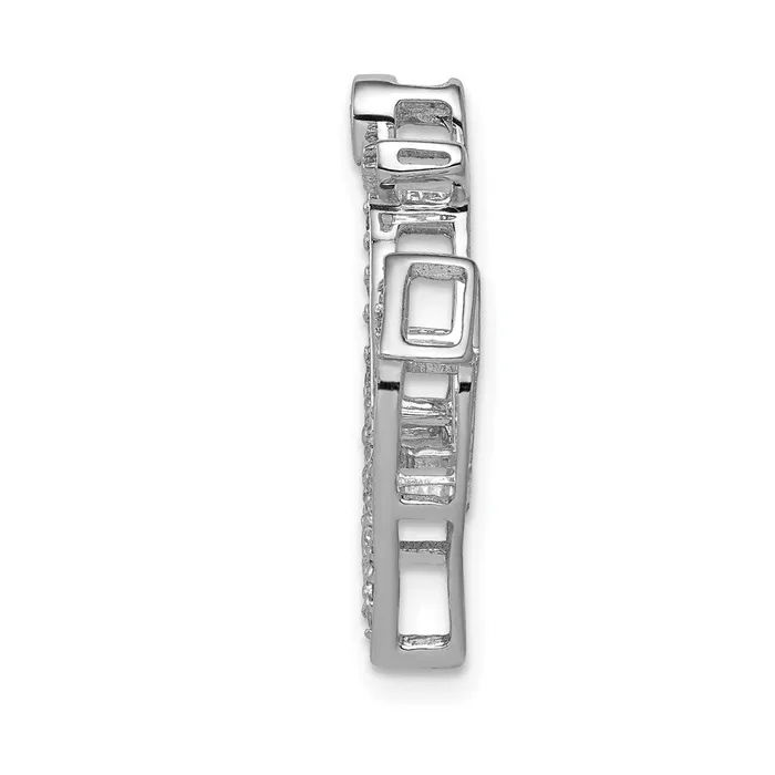 Necklaces Goldia Solid 14k White Gold 14ct Simulated CZ Anchor Chain Slide