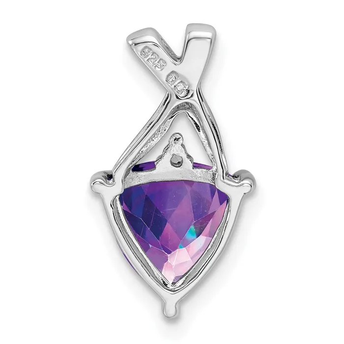 Necklaces Goldia Sterling Silver Rhodium Plated Amethyst and White Topaz Pendant