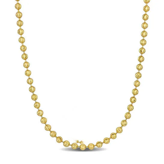 Necklaces JMS always Original AMOUR 3mm Diamond Cut Ball Chain Necklace In 10K Yellow Gold 16 In Necklaces JMS always Original AMOUR 3mm Diamond Cut Ball Chain Necklace In 10K Yellow Gold 16 In
