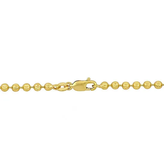 Necklaces JMS always Original AMOUR 3mm Diamond Cut Ball Chain Necklace In 10K Yellow Gold 16 In Necklaces JMS always Original AMOUR 3mm Diamond Cut Ball Chain Necklace In 10K Yellow Gold 16 In