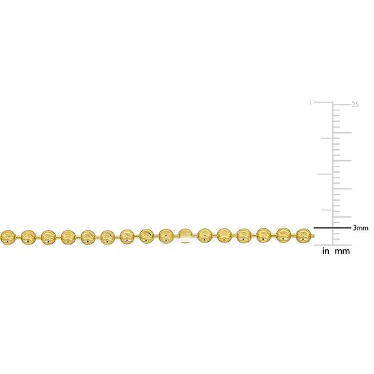 Necklaces JMS always Original AMOUR 3mm Diamond Cut Ball Chain Necklace In 10K Yellow Gold 16 In Necklaces JMS always Original AMOUR 3mm Diamond Cut Ball Chain Necklace In 10K Yellow Gold 16 In