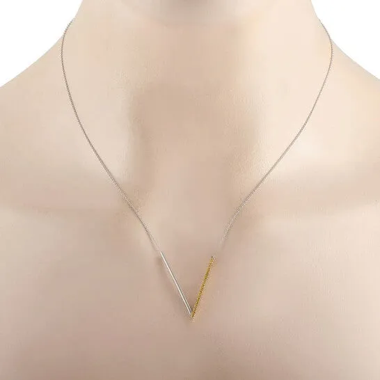 Necklaces JMS always Original LB Exclusive 14K White Gold 029 ct Yellow Sapphire V Pendant Necklace Necklaces JMS always Original LB Exclusive 14K White Gold 029 ct Yellow Sapphire V Pendant Necklace