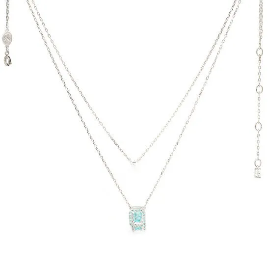 Necklaces JMS always Original Swarovski Millenia Octagon Cut Rhodium Plated Layered Necklace Necklaces JMS always Original Swarovski Millenia Octagon Cut Rhodium Plated Layered Necklace