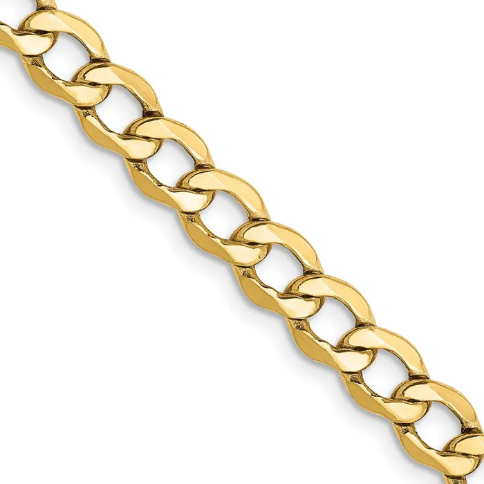 Necklaces MDS 14K Yellow Gold 24 inch 525mm SemiSolid Curb with Lobster Clasp Chain Necklace Necklaces MDS 14K Yellow Gold 24 inch 525mm SemiSolid Curb with Lobster Clasp Chain Necklace