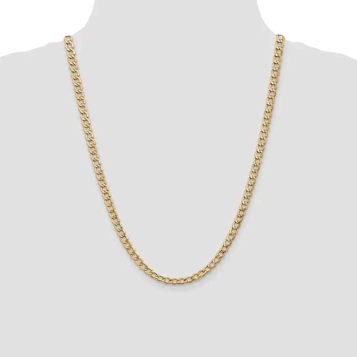 Necklaces MDS 14K Yellow Gold 24 inch 525mm SemiSolid Curb with Lobster Clasp Chain Necklace Necklaces MDS 14K Yellow Gold 24 inch 525mm SemiSolid Curb with Lobster Clasp Chain Necklace