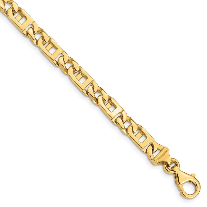 Necklaces MDS Solid 14K Yellow Gold 24 inch 59mm Hand Polished Fancy Link with Fancy Lobster Clasp Chain Necklace Necklaces MDS Solid 14K Yellow Gold 24 inch 59mm Hand Polished Fancy Link with Fancy Lobster Clasp Chain Necklace