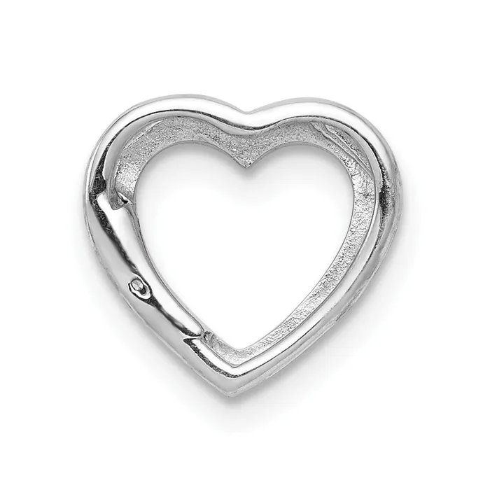 Necklaces Solid 14k White Gold 01ct Simulated CZ Heart Chain Slide Goldia Necklaces Solid 14k White Gold 01ct Simulated CZ Heart Chain Slide Goldia