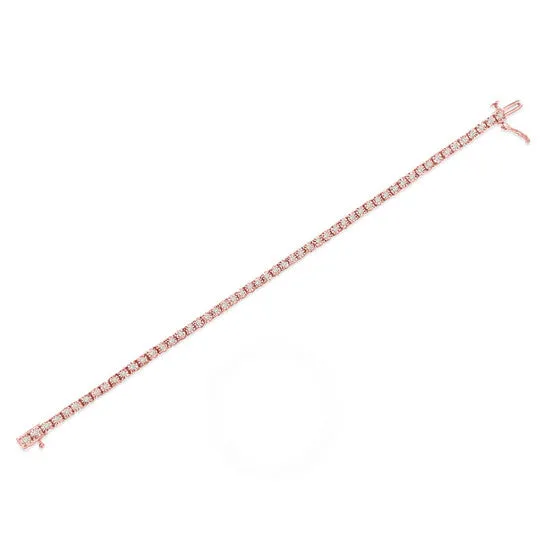 Original 10K Rose Gold Plated 925 Sterling Silver 10 Cttw MiracleSet Diamond Round Faceted Bezel Tennis Bracelet IJ Color I3 Clarity 10 JMS always Bracelets Original 10K Rose Gold Plated 925 Sterling Silver 10 Cttw MiracleSet Diamond Round Faceted Bezel Tennis Bracelet IJ Color I3 Clarity 10 JMS always Bracelets