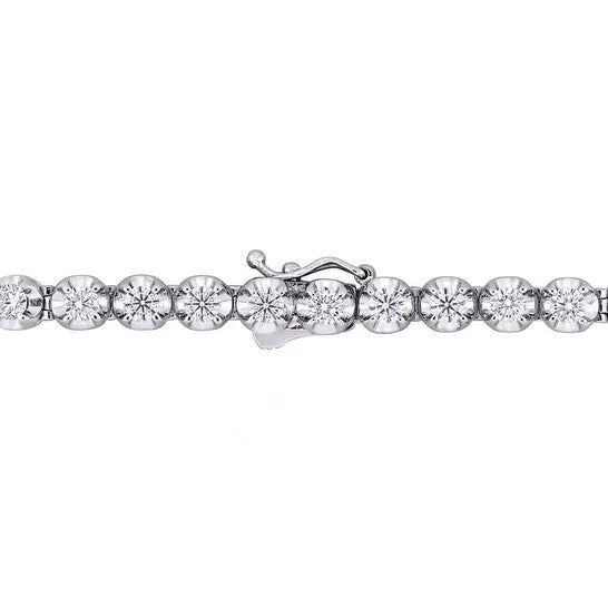 Original AMOUR 3 12 CT DEW Created Moissanite Tennis Bracelet In 14K White Gold JMS always Bracelets Original AMOUR 3 12 CT DEW Created Moissanite Tennis Bracelet In 14K White Gold JMS always Bracelets