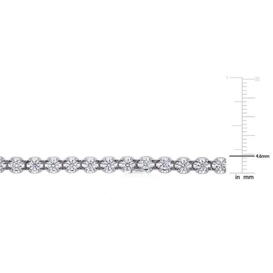 Original AMOUR 3 12 CT DEW Created Moissanite Tennis Bracelet In 14K White Gold JMS always Bracelets Original AMOUR 3 12 CT DEW Created Moissanite Tennis Bracelet In 14K White Gold JMS always Bracelets