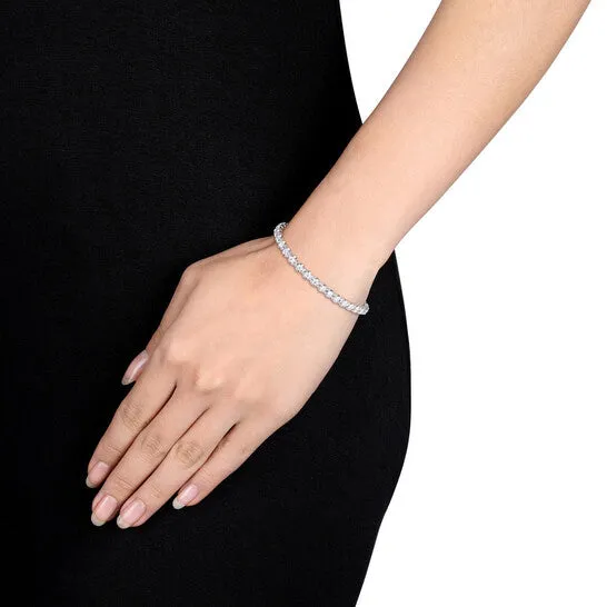 Original AMOUR 3 12 CT DEW Created Moissanite Tennis Bracelet In 14K White Gold JMS always Bracelets Original AMOUR 3 12 CT DEW Created Moissanite Tennis Bracelet In 14K White Gold JMS always Bracelets