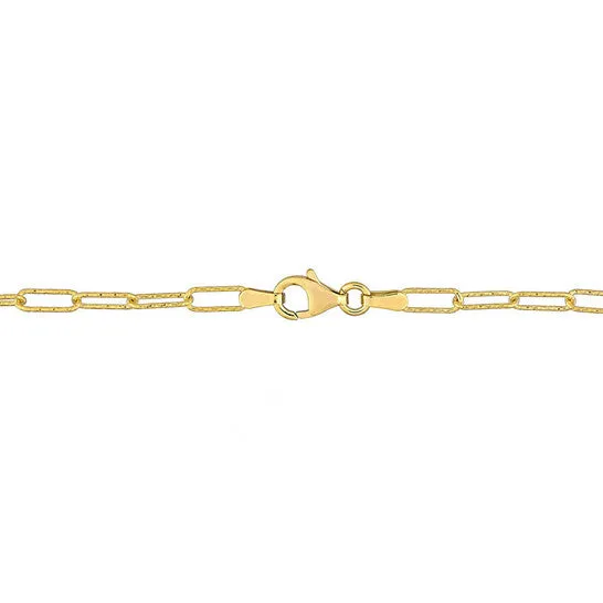 Original AMOUR Fancy Paperclip Chain Necklace In Yellow Plated Sterling Silver 18 In JMS always Necklaces Original AMOUR Fancy Paperclip Chain Necklace In Yellow Plated Sterling Silver 18 In JMS always Necklaces