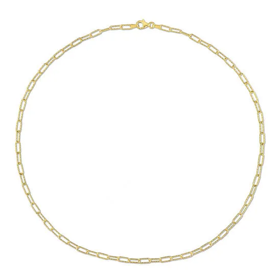Original AMOUR Fancy Paperclip Chain Necklace In Yellow Plated Sterling Silver 18 In JMS always Necklaces Original AMOUR Fancy Paperclip Chain Necklace In Yellow Plated Sterling Silver 18 In JMS always Necklaces
