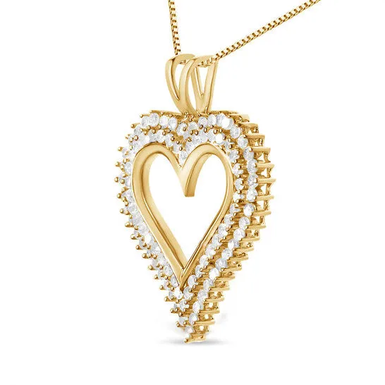 Original Haus of Brilliance 10K Yellow Gold Plated 925 Sterling Silver 200 Cttw Diamond Heart 18 Pendant Necklace IJ Color I2I3 Clarity JMS always Necklaces Original Haus of Brilliance 10K Yellow Gold Plated 925 Sterling Silver 200 Cttw Diamond Heart 18 Pendant Necklace IJ Color I2I3 Clarity JMS always Necklaces