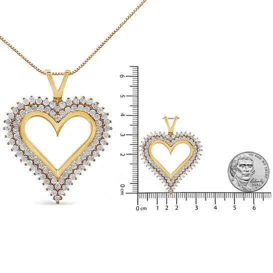 Original Haus of Brilliance 10K Yellow Gold Plated 925 Sterling Silver 200 Cttw Diamond Heart 18 Pendant Necklace IJ Color I2I3 Clarity JMS always Necklaces Original Haus of Brilliance 10K Yellow Gold Plated 925 Sterling Silver 200 Cttw Diamond Heart 18 Pendant Necklace IJ Color I2I3 Clarity JMS always Necklaces