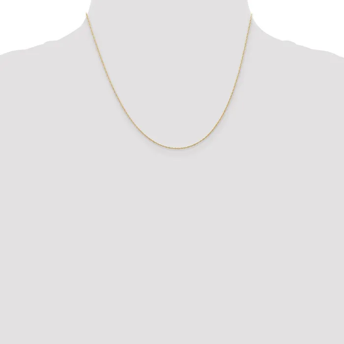 QGold 14K Yellow Gold 18 inch Carded 5mm Cable Rope with Spring Ring Clasp Chain Necklace Necklaces QGold 14K Yellow Gold 18 inch Carded 5mm Cable Rope with Spring Ring Clasp Chain Necklace Necklaces
