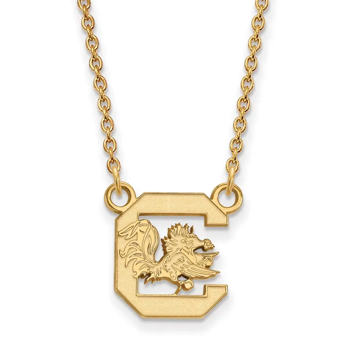 10K Yellow Gold University of South Carolina Small Pendant with Necklace TreasureFineJewelers Necklaces 10K Yellow Gold University of South Carolina Small Pendant with Necklace TreasureFineJewelers Necklaces