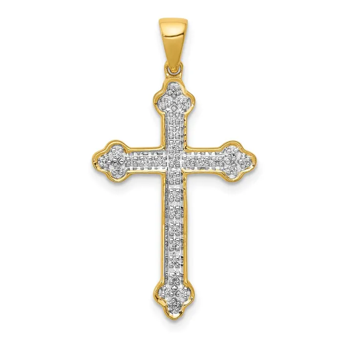14k 110ct Diamond Cross Pendant TreasureFineJewelers Necklaces