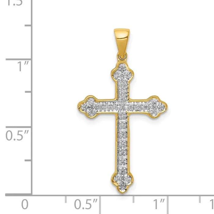 14k 110ct Diamond Cross Pendant TreasureFineJewelers Necklaces