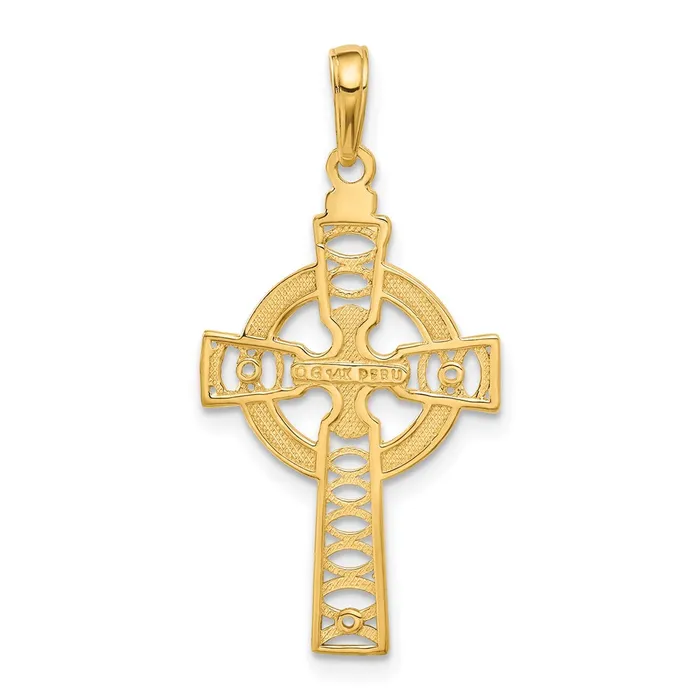 14K Celtic Cross with Eternity Circle Pendant TreasureFineJewelers Necklaces