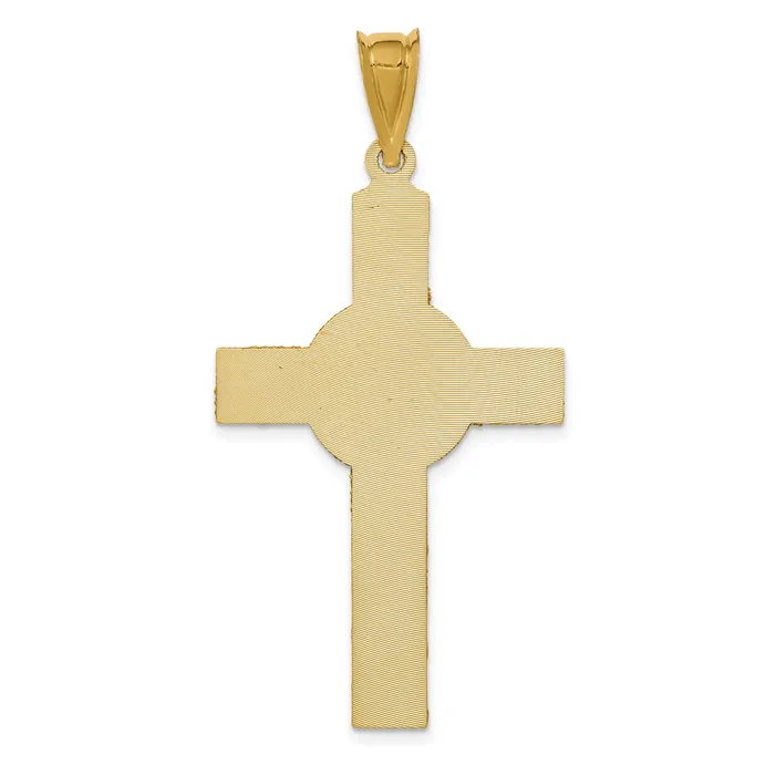 14K wRose and White Rhodium Iona Crucifix Cross Pendant TreasureFineJewelers Necklaces