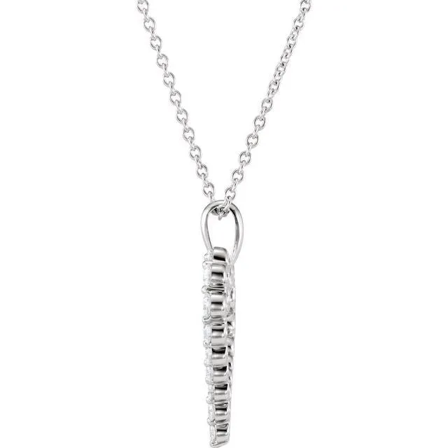 14K White 1 CTW Diamond Heart 18 Necklace TreasureFineJewelers Necklaces