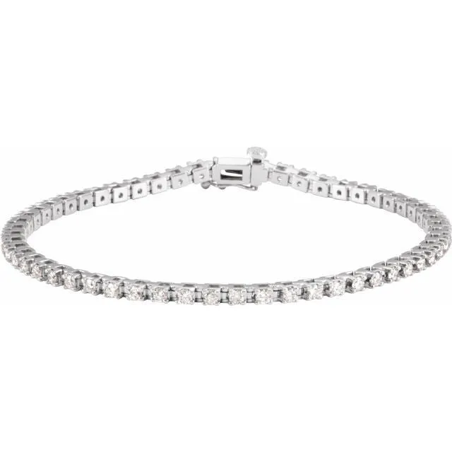 14K White 2 14 CTW Diamond Line 7 14 Bracelet TreasureFineJewelers Bracelets 14K White 2 14 CTW Diamond Line 7 14 Bracelet TreasureFineJewelers Bracelets