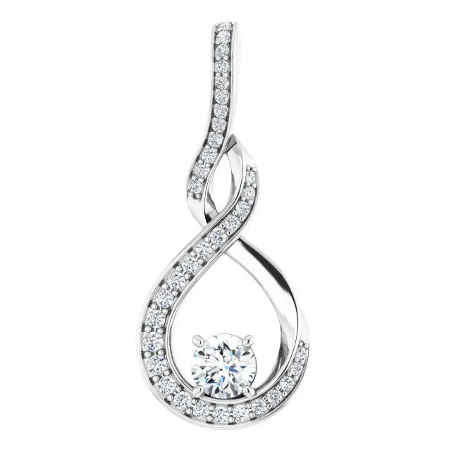 14K White Gold 38 CTW Natural Diamond Pendant TreasureFineJewelers Necklaces 14K White Gold 38 CTW Natural Diamond Pendant TreasureFineJewelers Necklaces