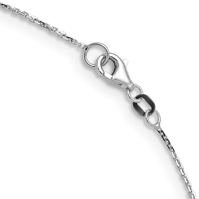 14k White Gold Polished and DC Fancy Pendant TreasureFineJewelers Necklaces