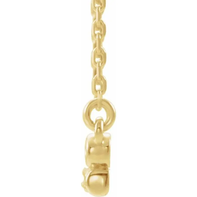 14K Yellow Blue Sapphire InfinityInspired Bar 18 Necklace TreasureFineJewelers Necklaces
