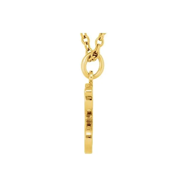 14K Yellow Gold Lowercase Initial g 16 Necklace TreasureFineJewelers Necklaces