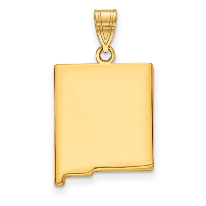 14k Yellow Gold New Mexico State Pendant TreasureFineJewelers Necklaces