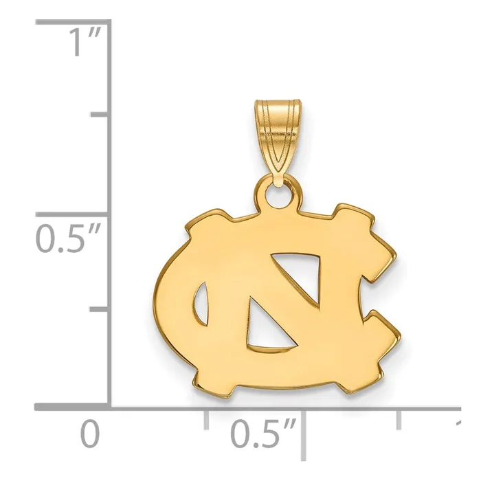 14K Yellow Gold University of North Carolina Small Pendant TreasureFineJewelers Necklaces