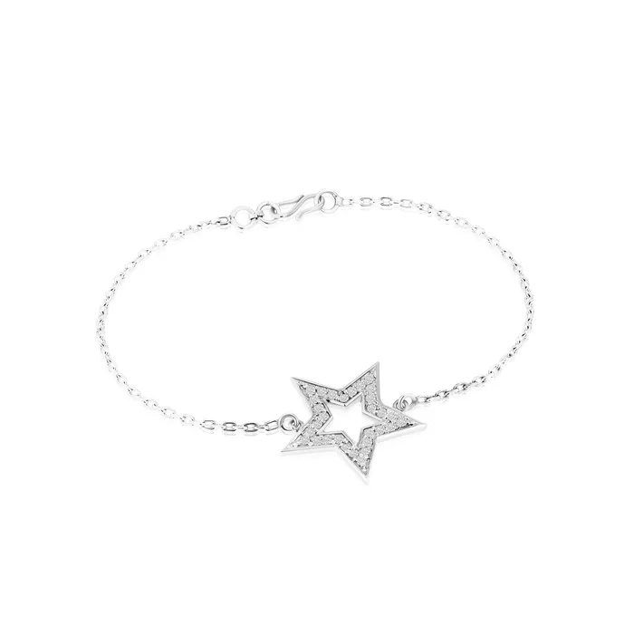 Astrea Crystal Star Sterling Silver Bracelet Ema Jewels Bracelets