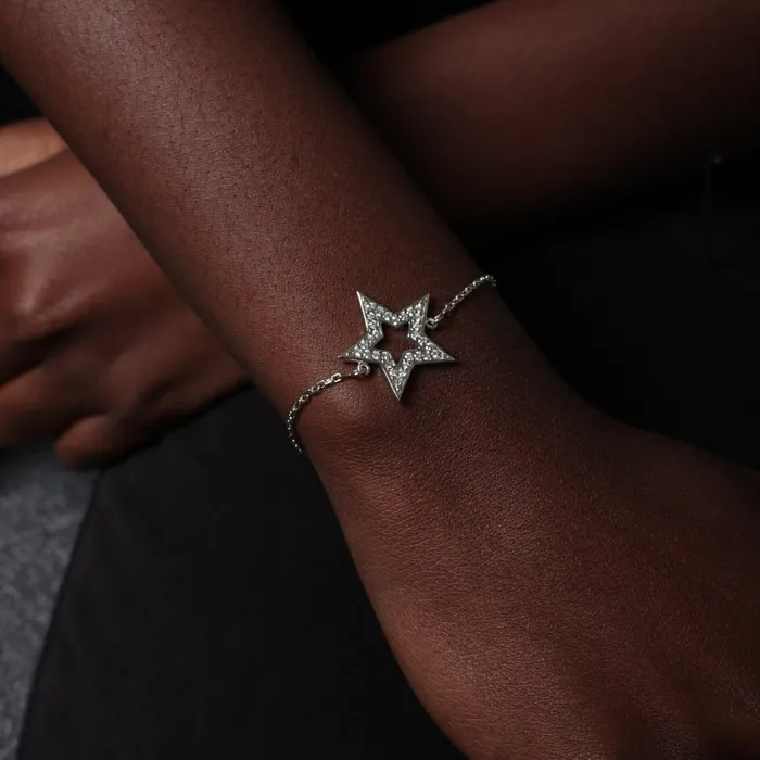 Astrea Crystal Star Sterling Silver Bracelet Ema Jewels Bracelets