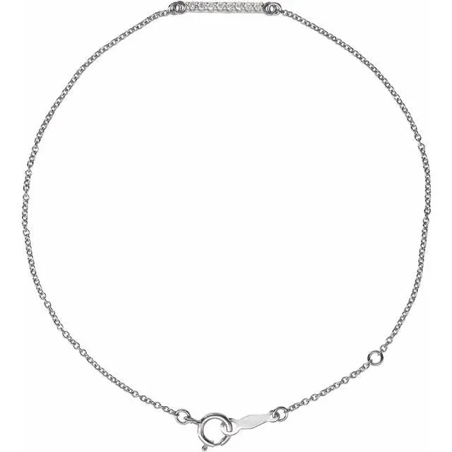Bracelets 14K White 07 CTW Diamond Bar 6 12712 Bracelet TreasureFineJewelers Bracelets 14K White 07 CTW Diamond Bar 6 12712 Bracelet TreasureFineJewelers