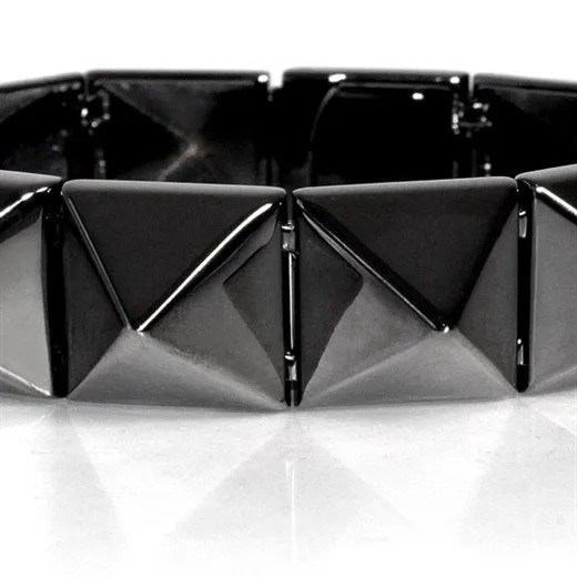 Bracelets Smooth Pyramid Solid Brass Bracelet vendorunknown