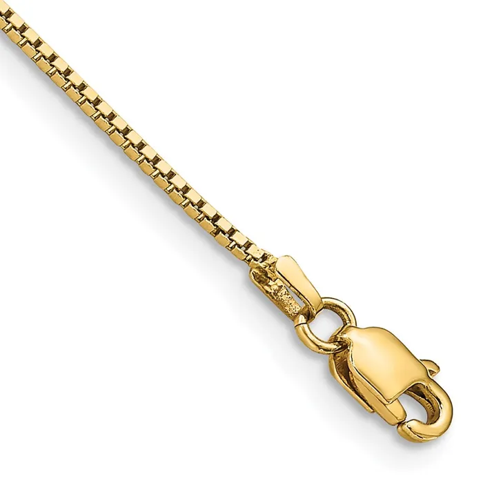 Bracelets TreasureFineJewelers 14K 8 inch 95mm Box with Lobster Clasp Bracelet Bracelets TreasureFineJewelers 14K 8 inch 95mm Box with Lobster Clasp Bracelet