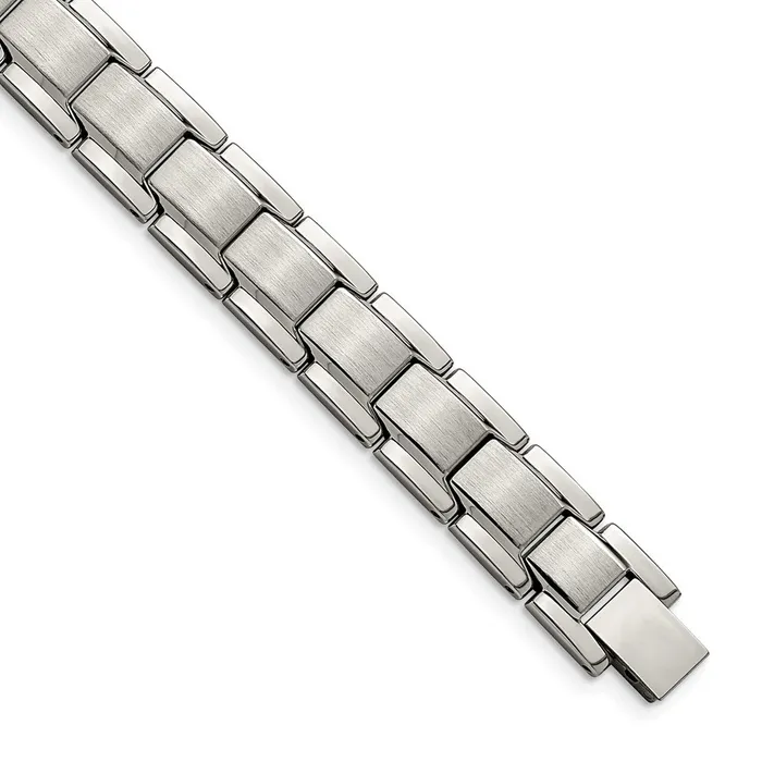 Bracelets TreasureFineJewelers Chisel Stainless Steel Brushed and Polished 825 inch Link Bracelet Bracelets TreasureFineJewelers Chisel Stainless Steel Brushed and Polished 825 inch Link Bracelet