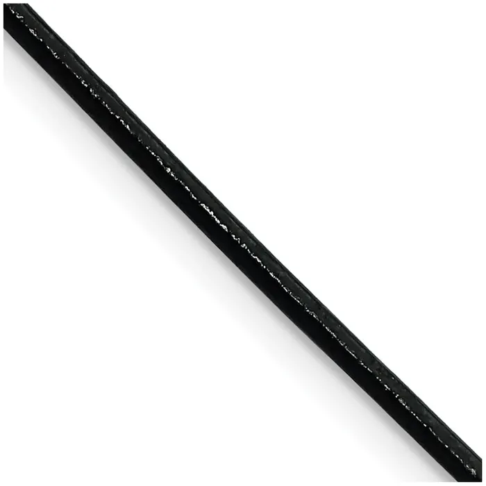 Chisel Stainless Steel Black Leather Cord 18 inch Necklace TreasureFineJewelers Necklaces Chisel Stainless Steel Black Leather Cord 18 inch Necklace TreasureFineJewelers Necklaces