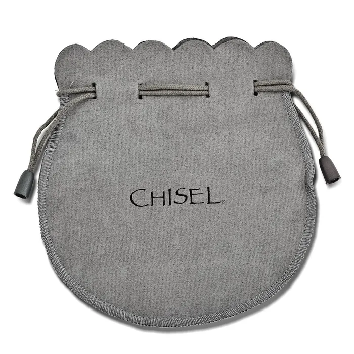 Chisel Stainless Steel Polished and Textured Hollow Bangle TreasureFineJewelers Bracelets