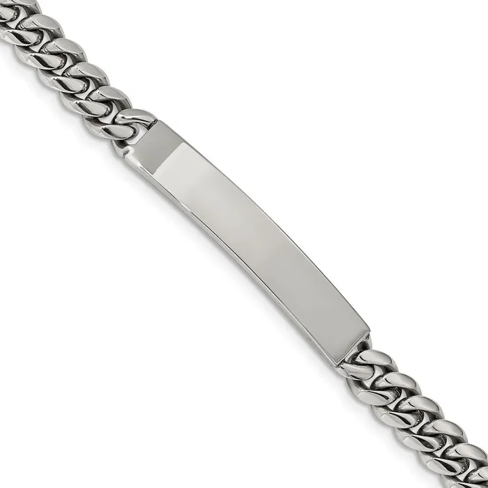 Chisel Stainless Steel Polished Curb Chain 825 inch ID Bracelet TreasureFineJewelers Bracelets Chisel Stainless Steel Polished Curb Chain 825 inch ID Bracelet TreasureFineJewelers Bracelets