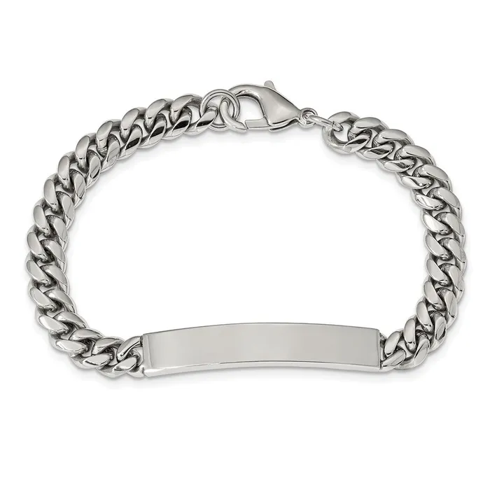 Chisel Stainless Steel Polished Curb Chain 825 inch ID Bracelet TreasureFineJewelers Bracelets