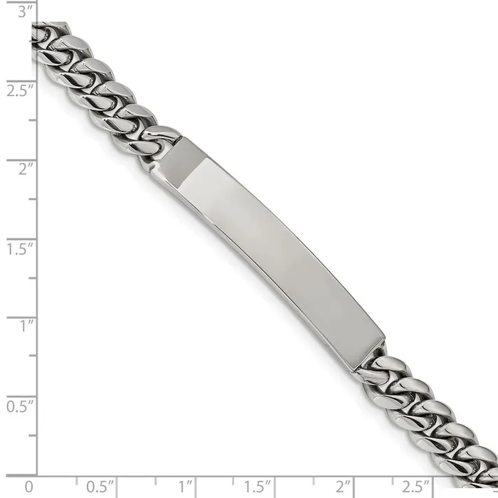 Chisel Stainless Steel Polished Curb Chain 825 inch ID Bracelet TreasureFineJewelers Bracelets