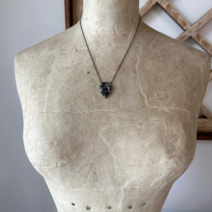 Dendritic Agate Teardrop Necklace Robindira Unsworth Necklaces