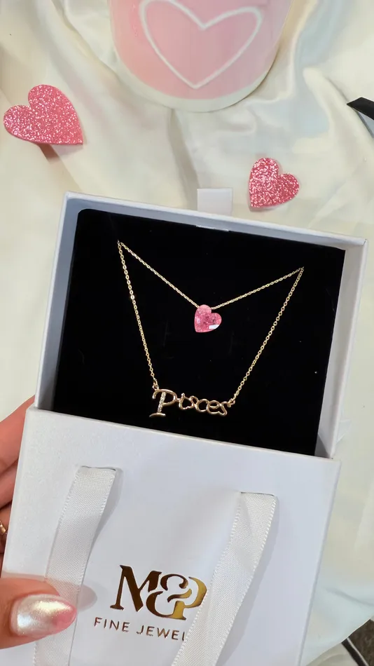 MP Jewelry Necklaces Pisces Champagne Necklace Set