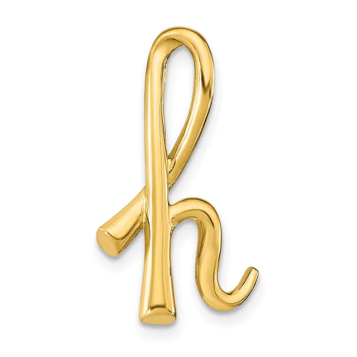 Necklaces 14k Yellow Gold Polished Letter H Initial Slide TreasureFineJewelers Necklaces 14k Yellow Gold Polished Letter H Initial Slide TreasureFineJewelers